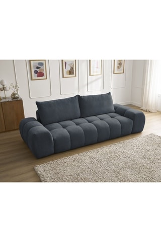 Canapé droit Everest - Bleu foncé - 3 places - En polyester