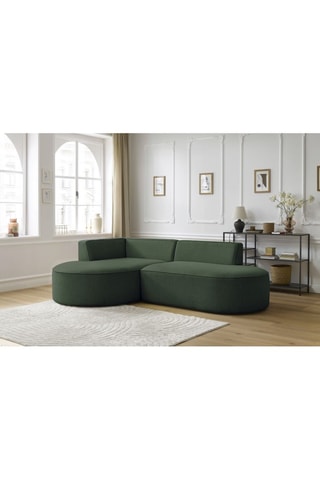 Canapé d'angle gauche modulable Rousseau - Vert