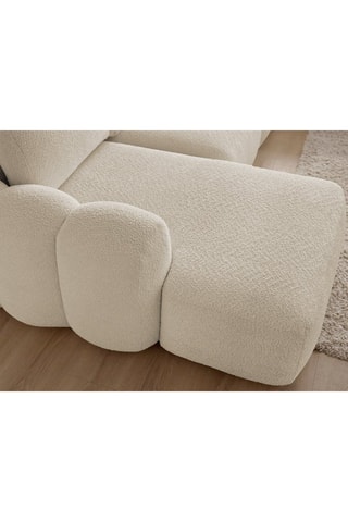 Canapé convertible Montaigne - Beige - 3 places - En tissu bouclette