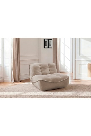 Chauffeuse Serena - Taupe - 1 place - En tissu chiné