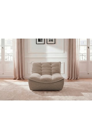Chauffeuse Serena - Taupe - 1 place - En tissu chiné
