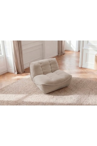 Chauffeuse Serena - Taupe - 1 place - En tissu chiné