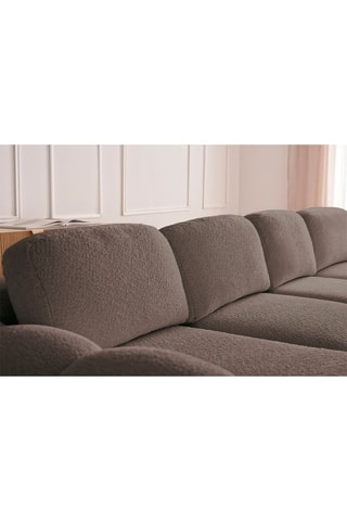 Canapé d’angle gauche convertible Montaigne - Marron - 4 places - En tissu ouclette
