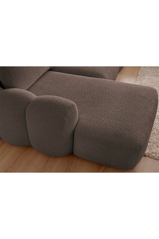 Canapé d’angle gauche convertible Montaigne - Marron - 4 places - En tissu ouclette