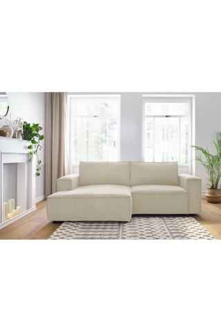 Canapé d'angle gauche Nihad compact - 
Beige