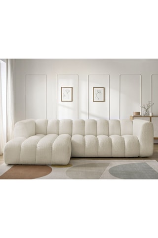 Canapé d'angle gauche Talia - Beige