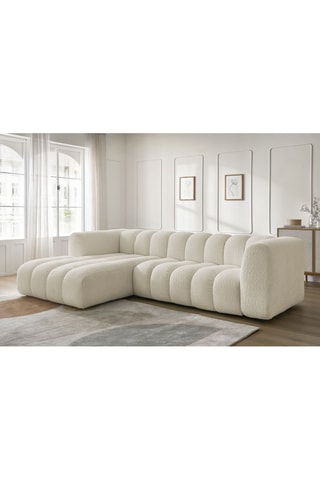 Canapé d'angle gauche Talia - Beige