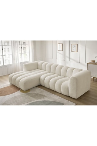 Canapé d'angle gauche Talia - Beige