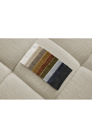 Pouf Ivane - Beige - En tissu texturé