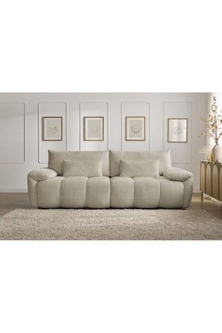 Canapé Ivane - Beige - 3 places - En tissu texturé