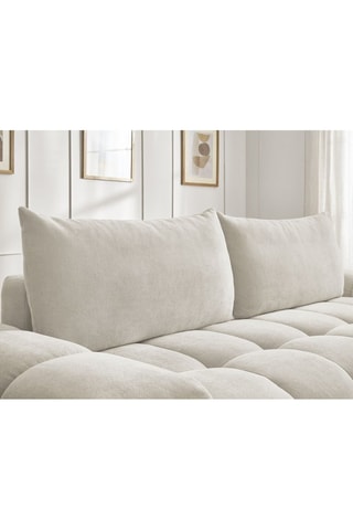 Canapé droit Everest - Beige - 3 places - En tissu texturé