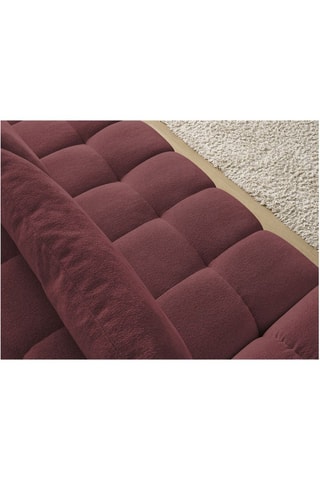Canapé droit convertible Everest - Rouge - 3 places - En tissu chiné - Couchage 153 x 197 cm