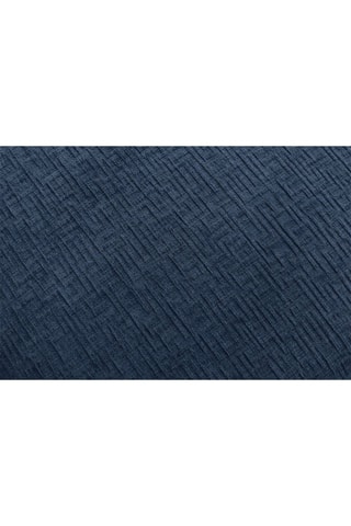 Canapé d'angle modulable et 2 poufs Jeanne - Bleu foncé