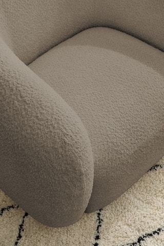 Fauteuil Celine – Taupe - En tissu bouclette
