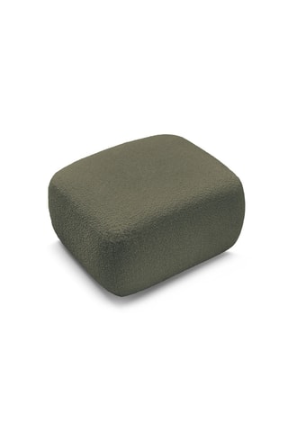 Pouf Montaigne - Vert - En tissu bouclette