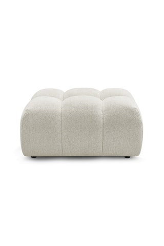 Pouf Melisse - Blanc - En tissu chiné