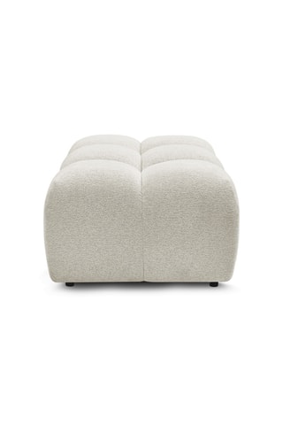 Pouf Melisse - Blanc - En tissu chiné