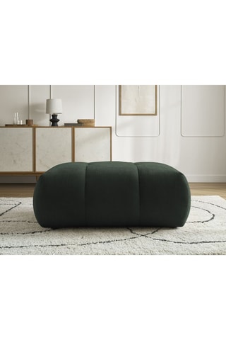 Pouf Fuji - Vert foncé - En tissu lisse