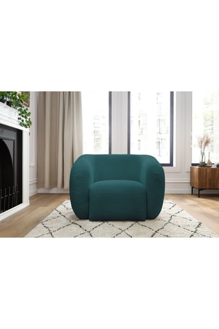 Fauteuil Celine - Vert - En tissu bouclette