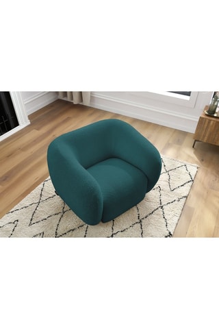 Fauteuil Celine - Vert - En tissu bouclette
