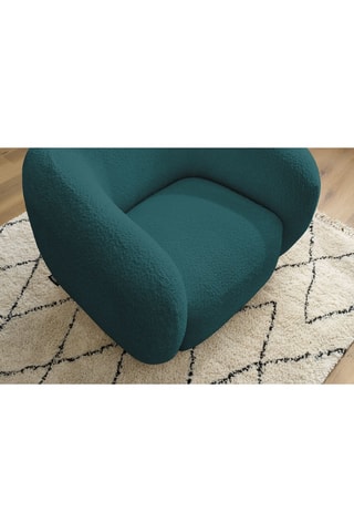 Fauteuil Celine - Vert - En tissu bouclette