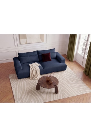 Canapé Twiny - Bleu marine - 3 places - Toucher doux