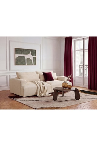 Canapé Twiny - Beige - 3 places - Toucher doux