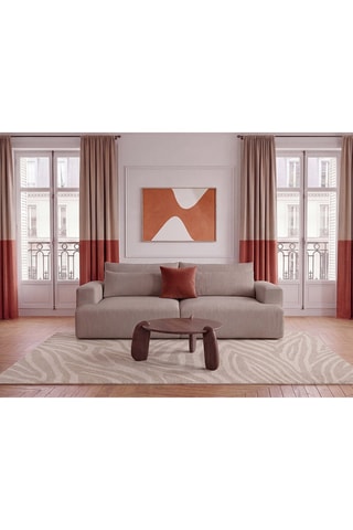 Canapé Twiny - Taupe - 3 places - Toucher doux