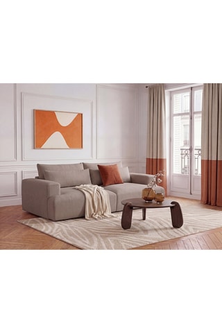 Canapé Twiny - Taupe - 3 places - Toucher doux