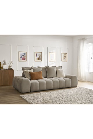 Canapé convertible Everest - Taupe - 3 places - En tissu chiné