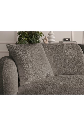Canapé d'angle gauche Anda - Taupe - 3 places - En tissu chenille