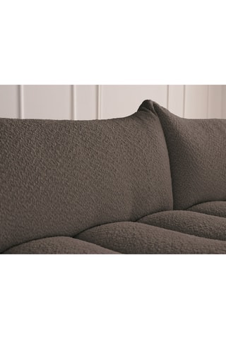 Canapé d'angle droit Azra - Marron - 4 places - En tissu bouclette