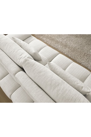 Canapé Ivane - Blanc - 3 places - En tissu texturé