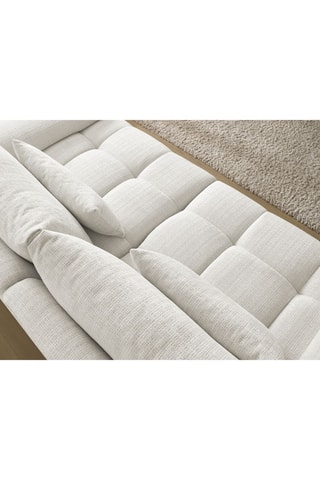 Canapé Ivane - Blanc - 3 places - En tissu texturé