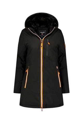 Parka à capuche Cassimineak - Orange et noir