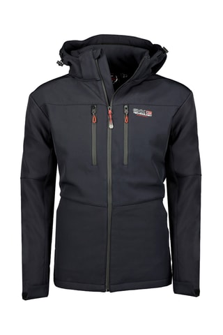 Veste à capuche Softshell - Bleu marine et noir