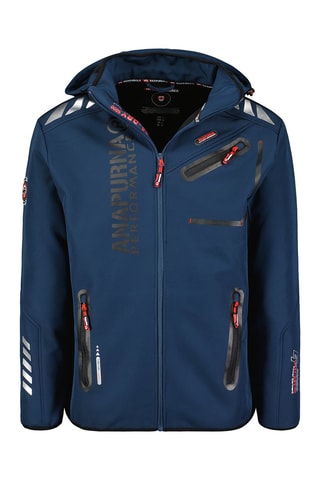 Softshell jasje met Capuchon Royautana  - Marineblauw en zwart
