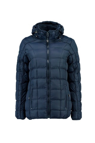 Gewatteerde Jas met Capuchon - Marineblauw