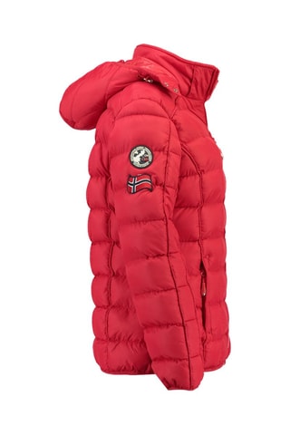 Gewatteerde Jas met Capuchon - Rood