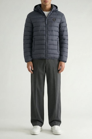 Gewatteerde Jas met Capuchon Amitalana - Marineblauw