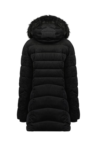 Doudoune en velours à capuche Biloveak - Noir