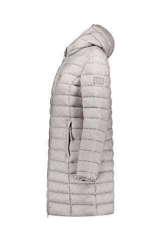 Doudoune longue à capuche - Gris clair