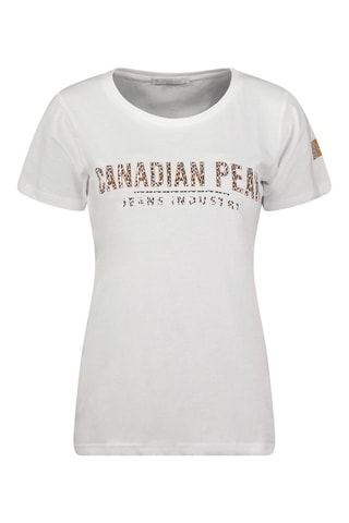 T-shirt Jolileak - Geel, wit en zwart