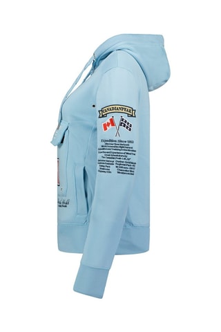Sweat à capuche Gyrelle - Blanc, rouge et bleu