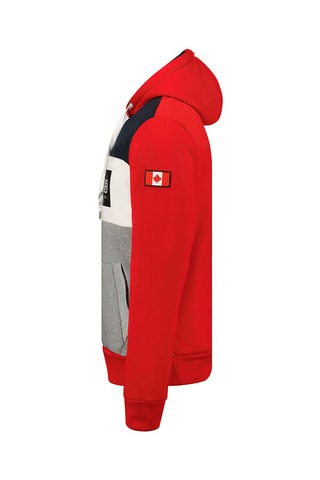 Sweat à capuche Golemeak - Blanc, noir, rouge et gris