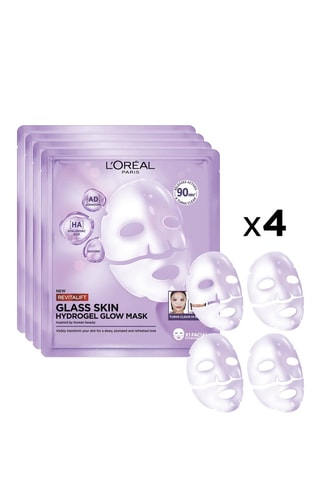 4 mascarillas de hidrogel Glass Skin