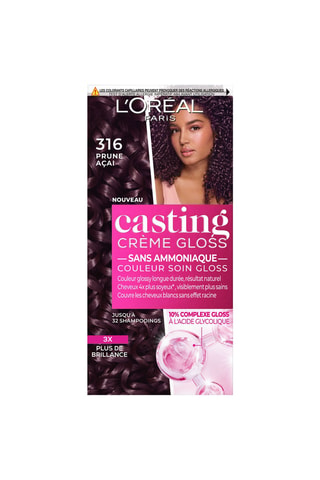 Coloration cheveux crème gloss Casting - 316 prune açai