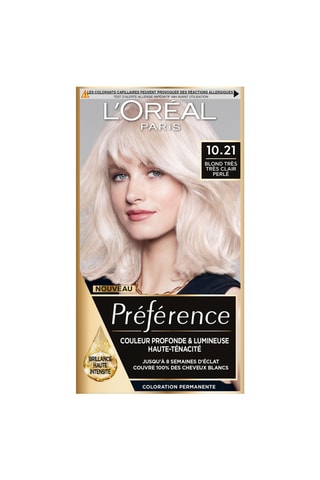 Coloration cheveux Préférence - 10.21 blond très très clair perlé