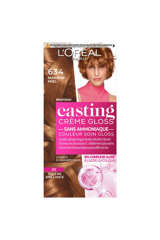 Coloration cheveux crème gloss Casting - 634 marron miel