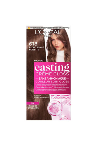 Coloration cheveux crème gloss - 618 blond foncé noisette